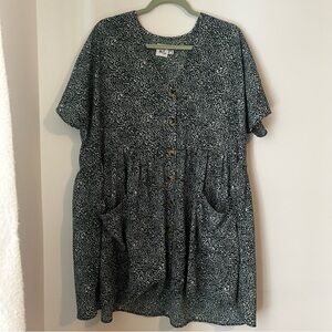 Floral Button-Down babydoll dress